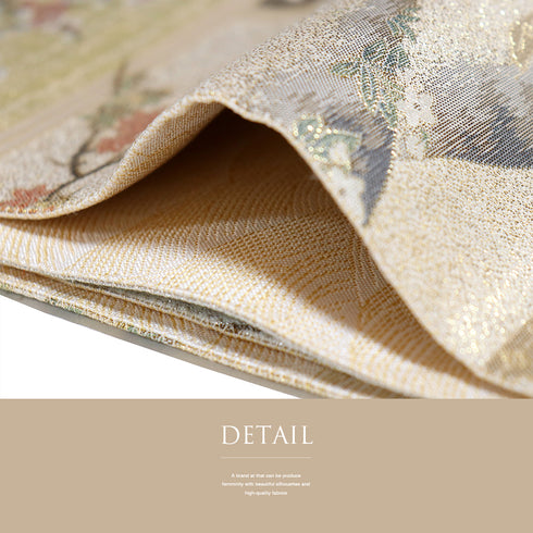 袋帯 リサイクル 帯丈458cm 全通 琳派の系譜屏風短冊柄 ゴールド Lサイズ 正絹 Sランク フォーマル