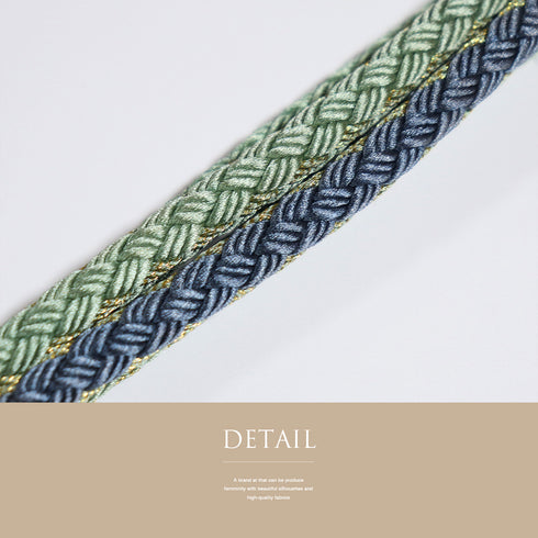 帯締め・帯揚げセット リサイクル 丸組紐 ちりめん 多色 正絹 Sランク 小花柄