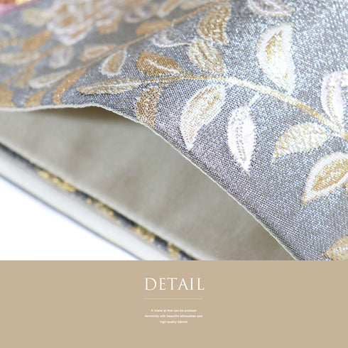 袋帯 リサイクル 帯丈434cm 六通 有職文様 華文 西陣織り シルバー Sサイズ 正絹 新品・未使用品 フォーマル セミフォーマル