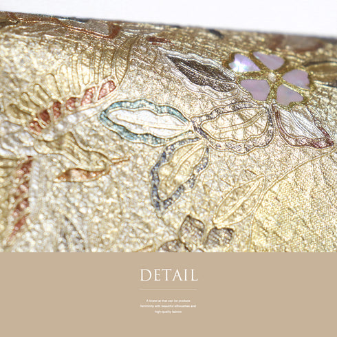 袋帯 帯丈452cm ポイント柄 華文や鳥柄 ゴールド Lサイズ 正絹 Sランク フォーマル