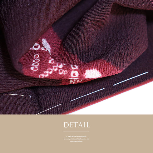 小紋 リサイクル 身丈158.8cm 裄64.4cm 袷 部分絞り柄 パールトーン加工 パープル Mサイズ お洒落 カジュアル 正絹 広衿 Sランク