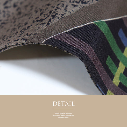 名古屋帯 リサイクル 帯丈420cm 全通 櫛柄 鞠柄 簪柄 ブラウン LLサイズ 正絹 Sランク お洒落