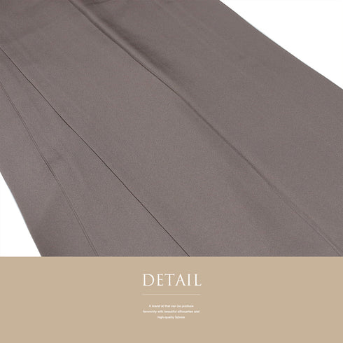 色無地 リサイクル 身丈156.7cm 裄64cm 袷 パープル Mサイズ お洒落 一つ紋 しつけ糸 正絹 広衿 Sランク