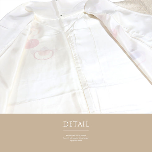 付下げ リサイクル 身丈155.2cm 裄64.6cm 袷 たちばな 作家物 吾妻徳穂 金駒刺繍 箔 アイボリー Sサイズ お洒落 セミフォーマル 正絹 広衿 Aランク