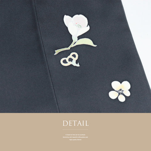 訪問着 リサイクル 身丈164.5cm 裄66.4cm 袷 金駒刺繍 花柄 グレー Lサイズ お洒落 しつけ糸 正絹 広衿 Sランク