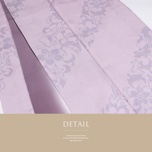 小紋 リサイクル 身丈158.8cm 裄65.2cm 袷 花唐草柄 地紋 箔 パープル Mサイズ お洒落 カジュアル 正絹 広衿 Aランク