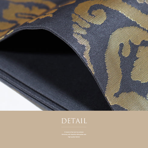 袋帯 リサイクル 帯丈440cm 全通 名物裂全通柄 グレー Mサイズ 正絹 Sランク セミフォーマル お洒落