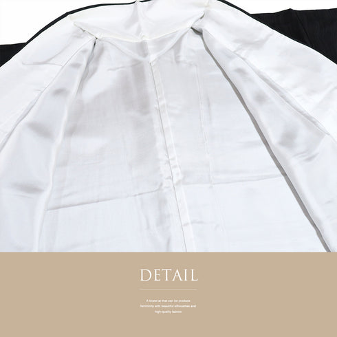 訪問着 リサイクル 身丈156cm 裄64.4cm 袷 金駒刺繍 竹にひょうたん柄 ブラック Mサイズ セミフォーマル 落款 正絹 広衿 Sランク