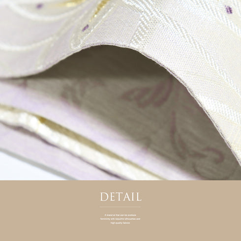 袋帯 リサイクル 帯丈448cm 六通 横段ぼかしにデザイン花文柄 夏物 アイボリー Mサイズ 混合 新品・未使用品 フォーマル