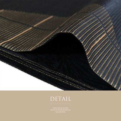 袋帯 リサイクル 帯丈438cm 六通 縦線に半円模様 ブラック Mサイズ 正絹 Sランク お洒落