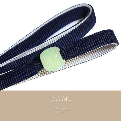 帯締め・帯揚げセット リサイクル 三分紐 ちりめん ネイビー 正絹 新品・未使用品 横縞に絞り風柄 ラメ 丹後ちりめん