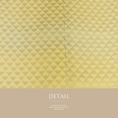 長襦袢 リサイクル 長襦袢 身丈116.8cm 裄61.6cm 袷 鱗の地紋柄 縦ぼかし イエロー SSサイズ 正絹 袖無双 Aランク