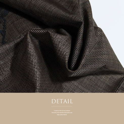 紬 リサイクル 身丈167cm 裄66.2cm 袷 花に枝模様 ブラウン LLサイズ お洒落 カジュアル しつけ糸 正絹 広衿 Sランク