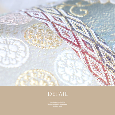 袋帯 リサイクル 帯丈428cm 六通 唐草吉祥文様 多色 Sサイズ 正絹 Sランク フォーマル セミフォーマル