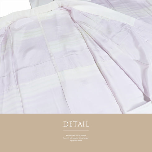 長襦袢 リサイクル 長襦袢 身丈126cm 裄62.6cm 袷 ぼかし柄 後身頃居敷当て付き パープル Sサイズ 正絹 Aランク