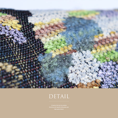 名古屋帯 リサイクル 帯丈400cm ポイント柄 花柄 ブラック LLサイズ 正絹 Sランク お洒落 カジュアル