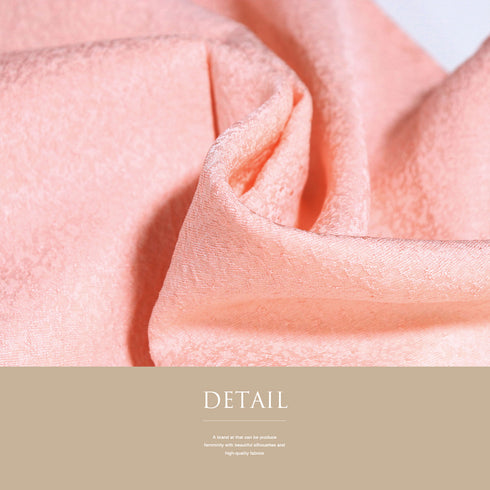 色無地 リサイクル 身丈156.5cm 裄62.4cm 袷 ピンク Mサイズ セミフォーマル 一つ紋 しつけ糸 正絹 広衿 地紋あり Sランク