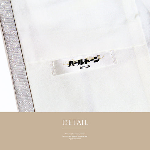 付下げ リサイクル 身丈153.8cm 裄63.6cm 袷 たたき色紙散らしに小花の刺繍 地紋 パールトーン加工 グレー Sサイズ セミフォーマル お洒落 正絹 広衿 Sランク