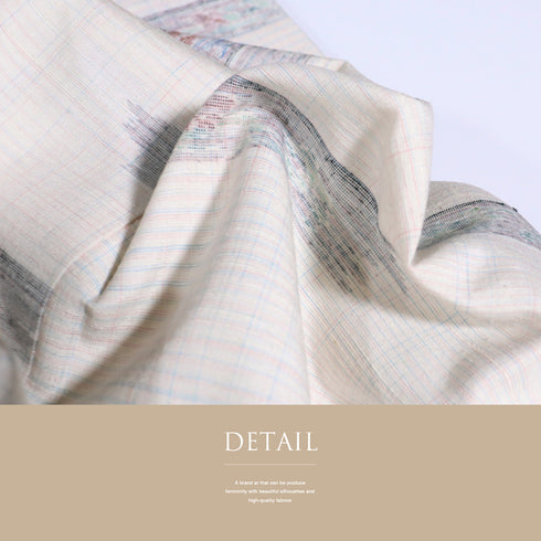 紬 リサイクル 身丈162.2cm 裄65cm 袷 花柄 アイボリー Lサイズ お洒落 カジュアル 正絹 広衿 Sランク