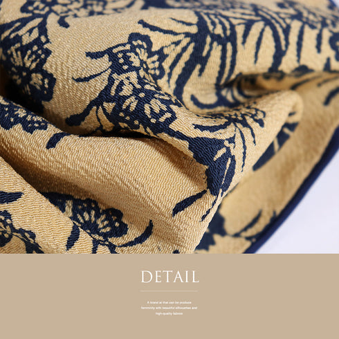 小紋 リサイクル 身丈154.3cm 裄63.2cm 袷 枝垂れ桜に鳥柄 ベージュ Sサイズ お洒落 カジュアル 正絹 広衿 Sランク