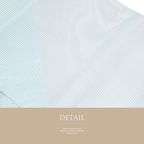 名古屋帯 リサイクル 帯丈381cm 全通 夏用 ブルー Lサイズ 正絹 Sランク カジュアル