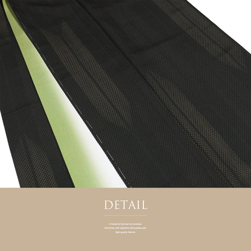 小紋 リサイクル 身丈162cm 裄64.8cm 袷 矢羽柄 地紋 ブラック Lサイズ お洒落 カジュアル しつけ糸 正絹 広衿 Sランク