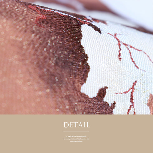 名古屋帯 リサイクル 帯丈360cm ポイント柄 蔦柄 ブラウン Mサイズ 正絹 Sランク カジュアル お洒落