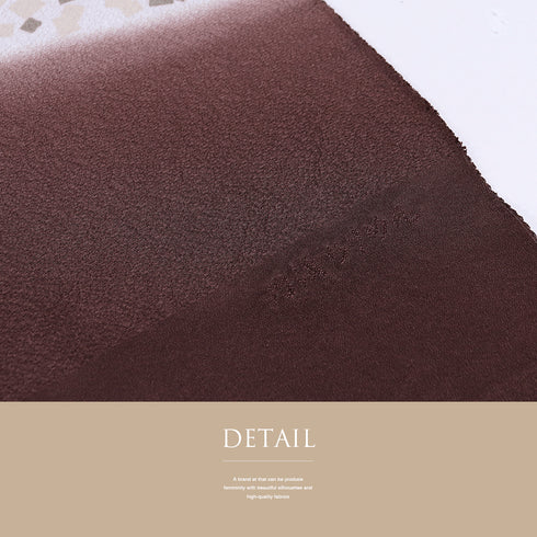 帯揚げ リサイクル お洒落 ちりめん 正絹 ブラウン 斜めぼかし Sランク AG-1216