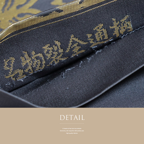 袋帯 リサイクル 帯丈440cm 全通 名物裂全通柄 グレー Mサイズ 正絹 Sランク セミフォーマル お洒落