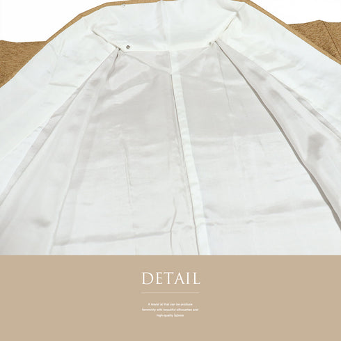 色無地 リサイクル 身丈157cm 裄64.4cm 袷 ブラウン Mサイズ セミフォーマル 落款 証紙 一つ紋 しつけ糸 正絹 広衿 地紋あり Sランク