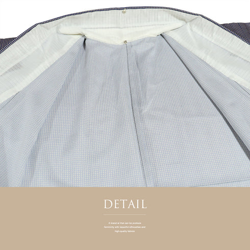 小紋 リサイクル 身丈154cm 裄62.4cm 単衣 後身頃居敷当て付き ネイビー Sサイズ お洒落 カジュアル ポリエステル 洗える着物 広衿 Sランク