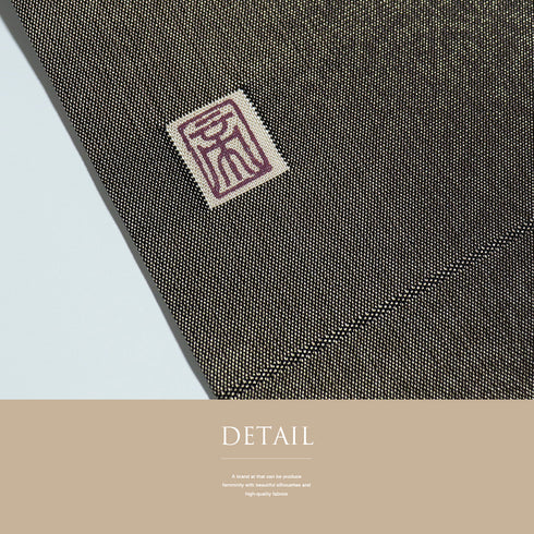 名古屋帯 リサイクル 帯丈383cm ポイント柄 葡萄柄 綴れ織り はればれ加工 ブラウン Lサイズ 正絹 新品・未使用品 お洒落 落款