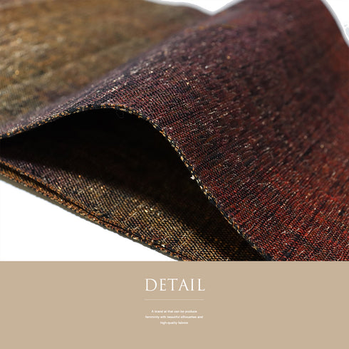 名古屋帯 リサイクル 帯丈357cm 全通 金ラメ 華翔苑 ブラウン Sサイズ 正絹 Sランク お洒落