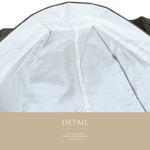 紬 リサイクル 身丈162cm 裄66cm 袷 グリーン Lサイズ カジュアル お洒落 しつけ糸 正絹 広衿 Sランク