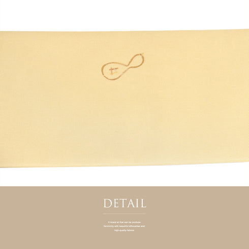 名古屋帯 リサイクル 帯丈381cm ポイント柄 竹に瓢箪柄 塩瀬 ベージュ Lサイズ 正絹 Sランク お洒落 カジュアル