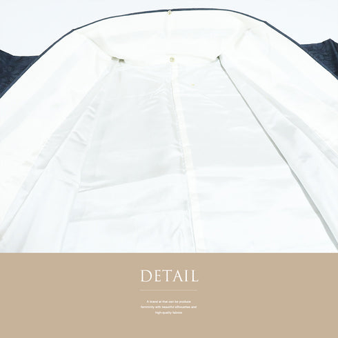 大島紬 リサイクル 身丈164.7cm 裄67.6cm 袷 草花柄 藤絹織物 ネイビー Lサイズ お洒落 カジュアル しつけ糸 正絹 広衿 Sランク