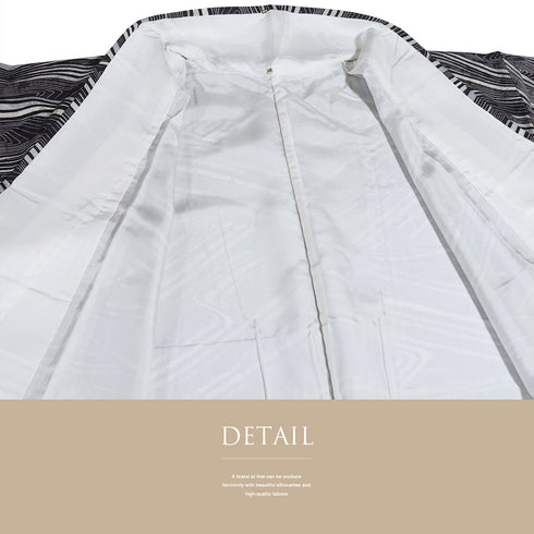 小紋 リサイクル 身丈154.5cm 裄70cm 袷 抽象柄 パープル Sサイズ お洒落 カジュアル 正絹 広衿 Sランク