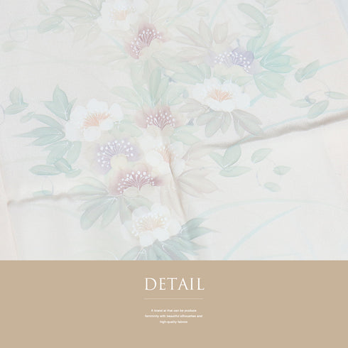 長襦袢 リサイクル 長襦袢 身丈120cm 裄64.4cm 袷 絵羽柄 花柄 後身頃居敷当て付き ピンク Sサイズ しつけ糸 正絹 袖無双 Sランク