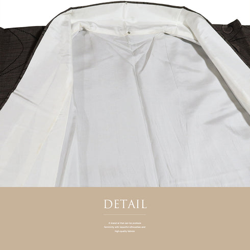 大島紬 リサイクル 身丈166cm 裄66.4cm 袷 流水柄 ブラウン LLサイズ カジュアル お洒落 正絹 広衿 Bランク