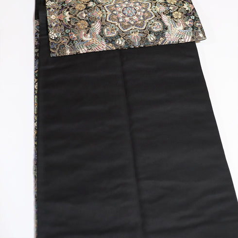 袋帯 リサイクル 帯丈440cm 六通 華紋 鳳凰 ゴールド Mサイズ 正絹 Sランク セミフォーマル フォーマル