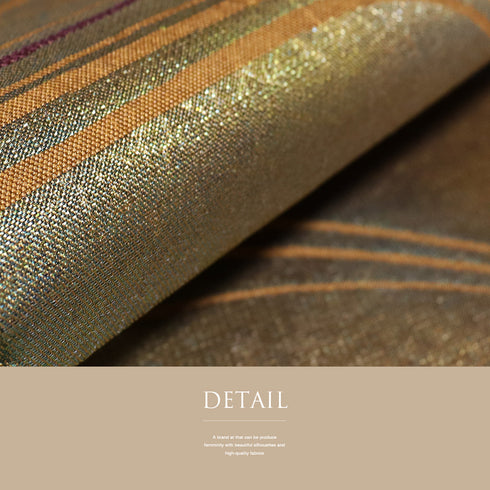 袋帯 リサイクル 帯丈432cm 六通 リバーシブル ゴールド Sサイズ 正絹 Sランク お洒落