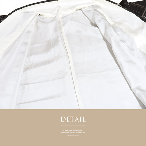 紬 リサイクル 身丈164cm 裄67.6cm 袷 幾何学柄 ブラック Lサイズ カジュアル お洒落 正絹 広衿 Sランク