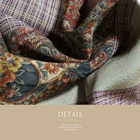 付下げ リサイクル 身丈153.5cm 裄46.5cm 袷 横縞柄 花柄 多色 Sサイズ お洒落 落款 正絹 広衿 Sランク