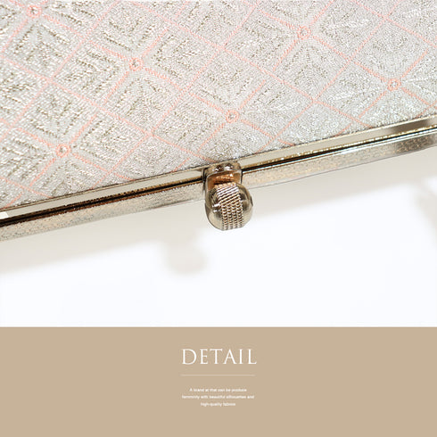 草履・バッグセット お洒落 ピンク 正絹 未使用品 有職菱 草履サイズ23.5㎝