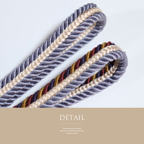 帯締め・帯揚げセット リサイクル ゆるぎ ちりめん パープル 正絹 未使用品 花柄の地紋