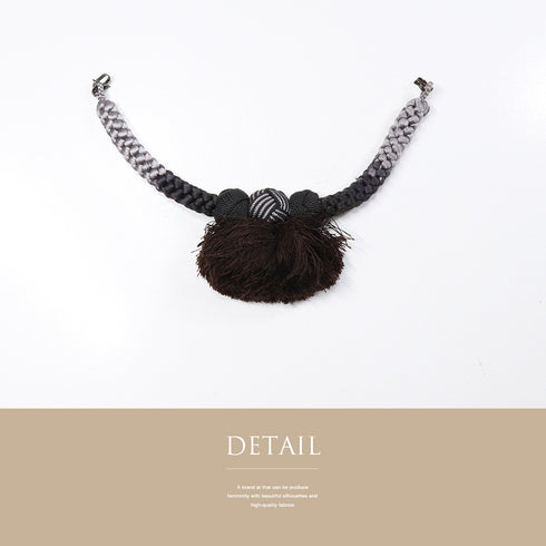 羽織紐 リサイクル 男物 未使用品 未使用品 Sランク 組紐玉 和装小物 ET-577