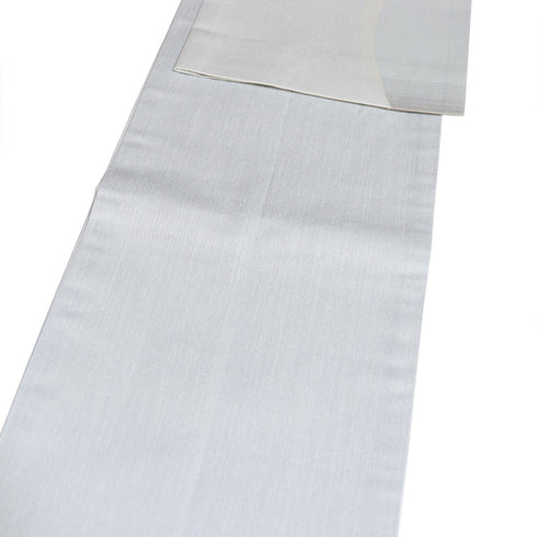 京袋帯 リサイクル 帯丈364cm ポイント柄 デザイン流水模様 グレー Mサイズ ポリエステル Sランク お洒落 カジュアル