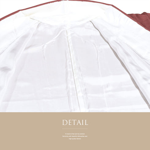 色無地 リサイクル 身丈164.5cm 裄66.6cm 袷 草木染め レッド Lサイズ お洒落 しつけ糸 正絹 広衿 Sランク