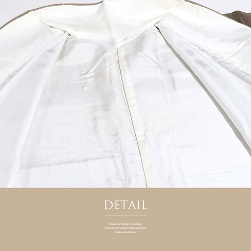 小紋 リサイクル 身丈151cm 裄63.2cm 袷 雪輪柄 ブラウン Sサイズ お洒落 一つ紋 しつけ糸 正絹 広衿 Sランク