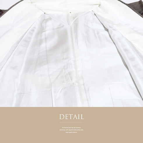 大島紬 リサイクル 身丈155.3cm 裄63cm 袷 花枝柄 ぼかし ブラウン Sサイズ カジュアル お洒落 正絹 広衿 Sランク